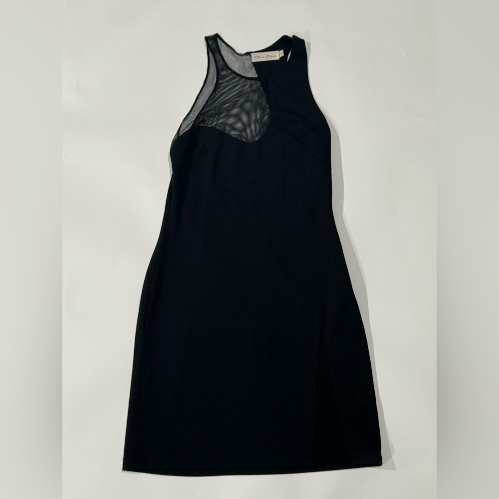 Olive Olivia Black Mesh Bodycon Dress Size Medium